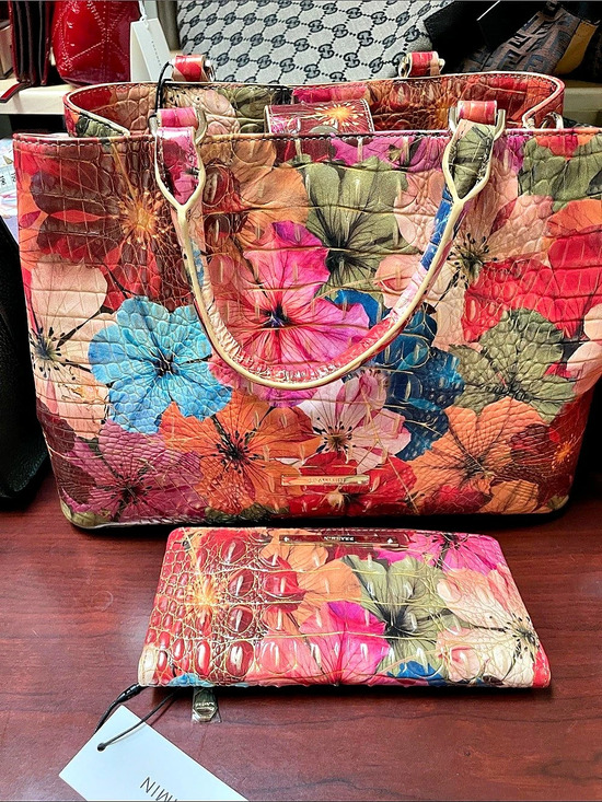 Brahmin Handbags - BRAHMIN Medium Asher Melbourne / Ady Wallet Set in Vintage Garden Floral Tote